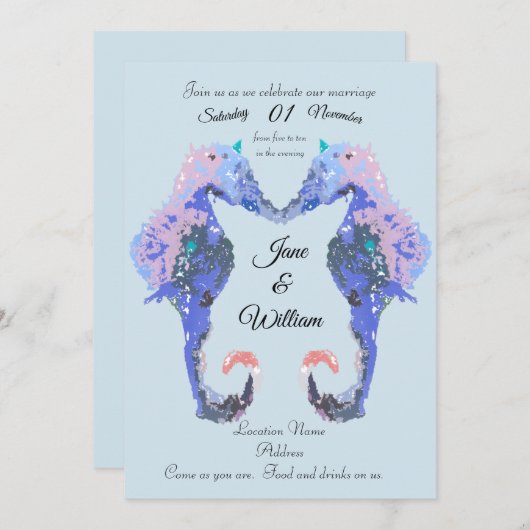 Faire-part de mariage (Devant / Derrière)