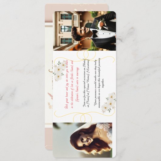 faire-part de mariage (Devant / Derrière)