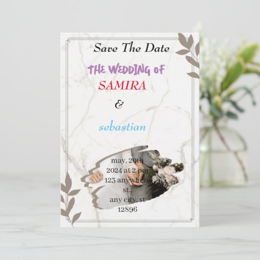 Faire-part de mariage (Debout devant)