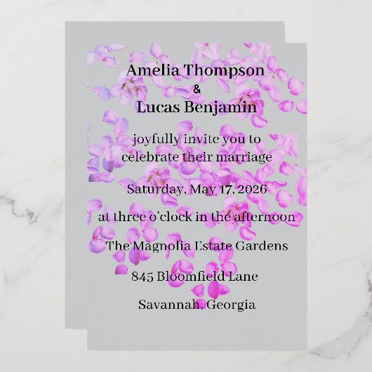 Faire-part de mariage (Recto/Verso)