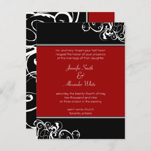 Faire-part de mariage (Devant / Derrière)