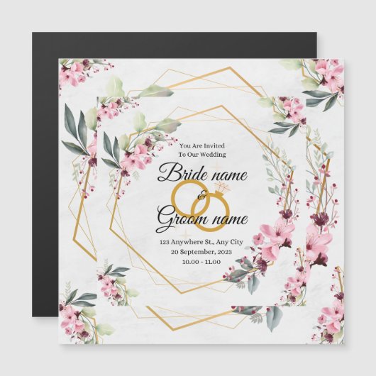 faire-part de mariage (Devant / Derrière)