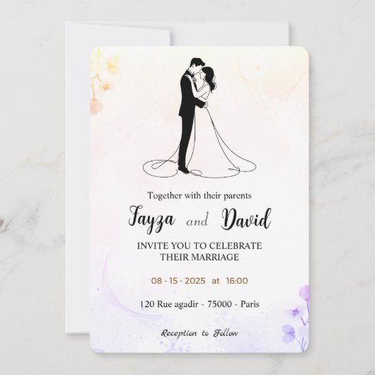 Faire-part de mariage (Devant)