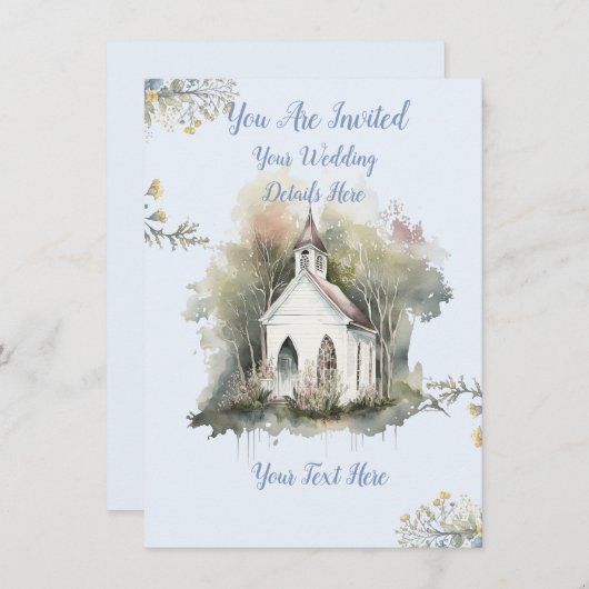 Faire-part de mariage (Devant / Derrière)