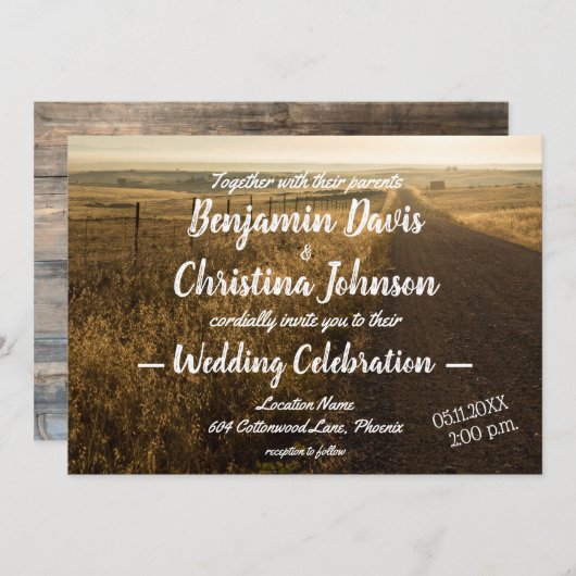 Faire-part de mariage (Devant / Derrière)