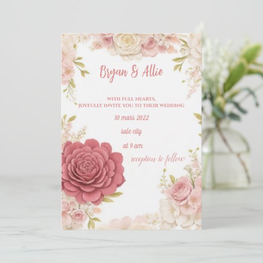 faire-part de mariage (Debout devant)