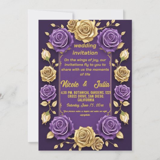 faire-part de mariage (Devant)