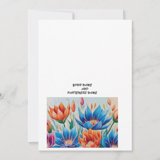 FAIRE-PART DE MARIAGE (Dos)