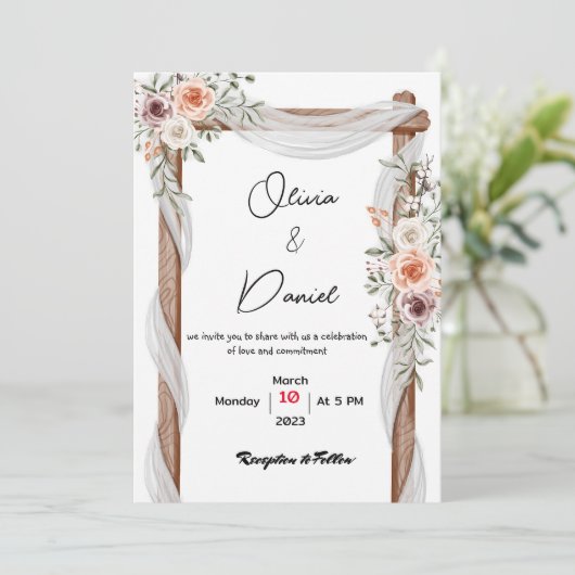 faire-part de mariage (Debout devant)