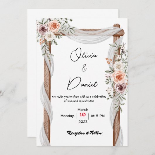 faire-part de mariage (Devant / Derrière)