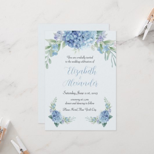 Faire-part de mariage (Devant/Arrière en situation)