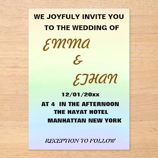 Faire-part de mariage (Recto)