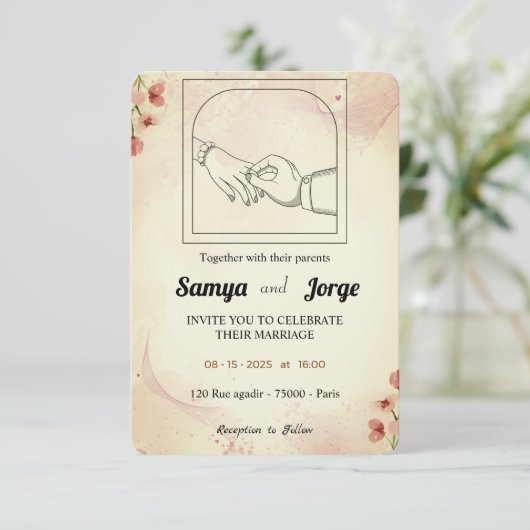 Faire-part de mariage (Debout devant)