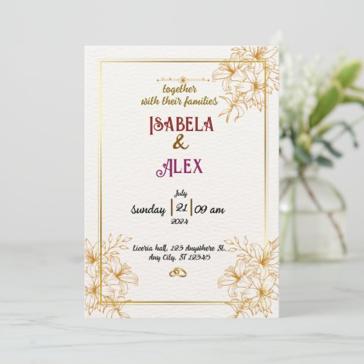 Faire-part de mariage (Debout devant)