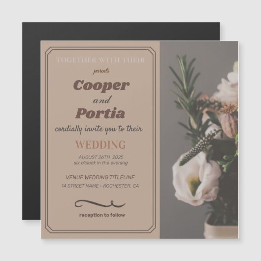 faire-part de mariage (Devant / Derrière)