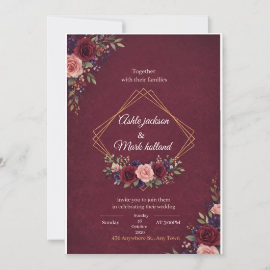 faire-part de mariage (Devant)
