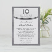 Faire-part de mariage 10e anniversaire de mariage  (Debout devant)