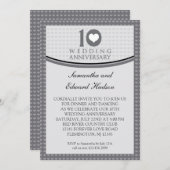 Faire-part de mariage 10e anniversaire de mariage  (Devant / Derrière)