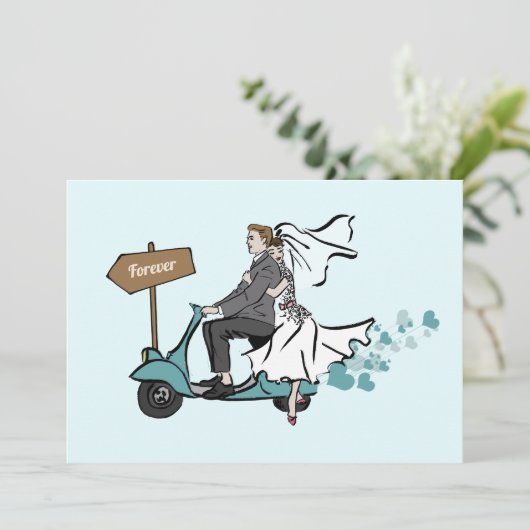 Faire-part de mariage 1950 de cru (Debout devant)