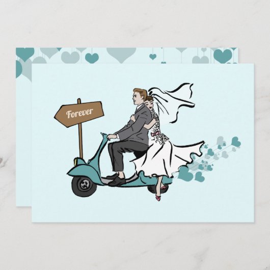 Faire-part de mariage 1950 de cru (Devant / Derrière)