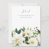 Faire-part de mariage 1 Fleurs blanches et verdure (Dos)