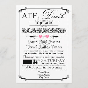 Faire-part de mariage 2 de poster vintage et de