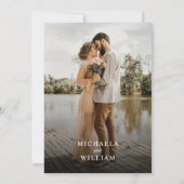 Faire-part de mariage 2 photos minimaliste moderne (Dos)