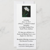 FAIRE-PART DE MARIAGE / 2 TULIPS BLANCS INTERATTAN (Dos)