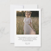 Faire-part de Mariage 3 Photos Calligraphie Modern (Dos)