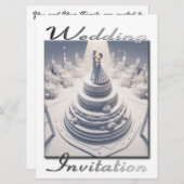 Faire-part de mariage 3D Couple dansant sur leur g (Devant / Derrière)