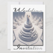 Faire-part de mariage 3D Couple dansant sur leur g (Devant)