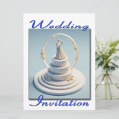 Faire-part de mariage 3D Couple dansant sur leur g (Debout devant)