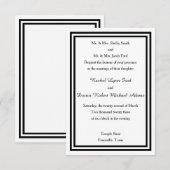 Faire-part de mariage -3x5 avec double encadrement (Devant / Derrière)