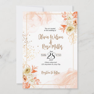 Faire-part de mariage 5 x 7 po