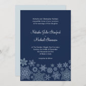 Faire-part de mariage 5 x de flocons de neige (Devant / Derrière)