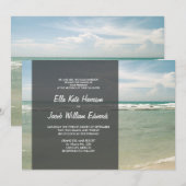 Faire-part de mariage 5x7 // Collection de plage m (Devant / Derrière)