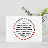 faire-part de mariage 7" x 5" - Meilleur Vendeur ! (Debout devant)