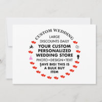 faire-part de mariage 7" x 5" - Meilleur Vendeur !