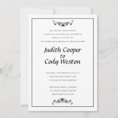 Faire-part de mariage A2 élégamment minimaliste (Devant)