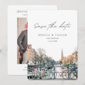 Faire-part de mariage à Amsterdam (Devant / Derrière)