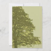 Faire-part de mariage à arbre vert (Dos)