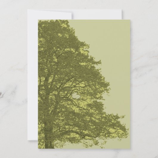 Faire-part de mariage à arbre vert (Dos)