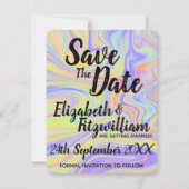 Faire-part de mariage à arc-en-ciel (Dos)