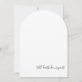 Faire-part de mariage à arc moderne (Dos)