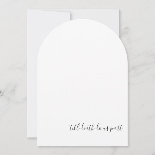 Faire-part de mariage à arc moderne (Dos)