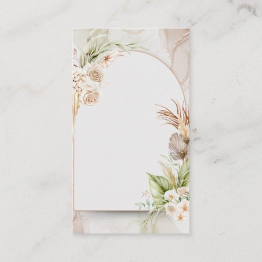 Faire-part de mariage à arch floral séché avec de (Dos)