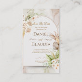 Faire-part de mariage à arch floral séché avec de (Devant)