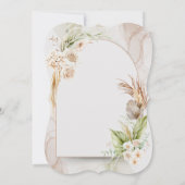 Faire-part de mariage à arch floral séché avec de (Dos)