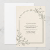 Faire-part de mariage à arche botanique moderne (Devant / Derrière)