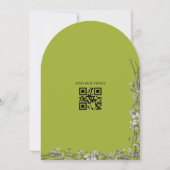 Faire-part de mariage à arche florale de luxe (Dos)